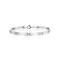 tuscany silver fine necklace bracelet anklet argent 925/1000 18 centimeters pour femme
