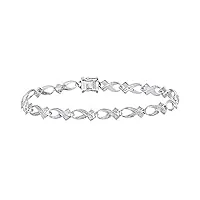 naava - pbc02033w - bracelet femme - or blanc 9 cts 5.5 gr - diamants