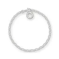 thomas sabo femmes charm bracelet classic charm club argent sterling 925 x0163-001-12
