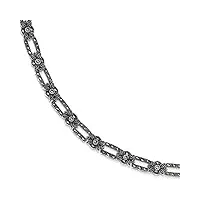 bracelet fantaisie en argent sterling 925 avec fermoir mousqueton en marcassite, bijou cadeau pour femme – 20 cm
