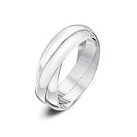 theia alliance russe or blanc 9ct - 3mm - hautement polie - taille 55