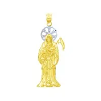 joyara pendentif - 10 ct 471/1000 religieux charms - l'or de santa muerte deux de tonalité (milieu)