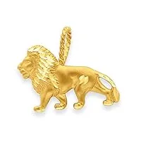 joyara collier pendentif - 14 ct or 585/1000 jaune lion collier pendentif charm (vient avec une chaîne de 45 cm)
