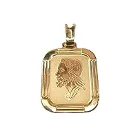gioielleria damiata - pendentif médaille christ jésus en or jaune 18 carats