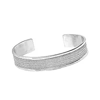 treasurebay bracelet manchette ouvert classique en argent 925 massif pour homme ou femme 14 mm