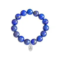 france minéraux - bracelet lapis lazuli - pierres boules 12mm, 22cm, fermoir argent