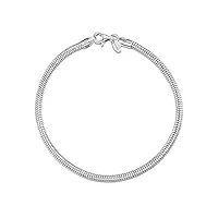 amberta bracelet à breloques pour femme en argent sterling 925: 19 cm