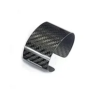 aviacompositi-carbonikon - bracelet femme en fibre de carbone finition ultra brillant - modèle "x-wide" - largeur 4 cm - poignet 14-16,5 cm