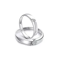 bague homme mariage anneau matte diamant solitaire or blanc 18 carats fantaisie prix pour 1pc