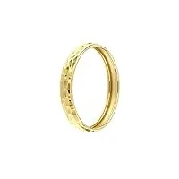 lucchetta - Éblouissante bague alliance en or véritable avec effet diamanté | disponible en tailles 50 à 62 | bijou de luxe made in italy pour femme (56)