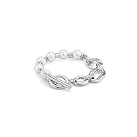 uno de 50 bracelet femme pearl & match, unica, métal précieux, no gemstone
