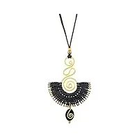 collier boho hippie pour femmes par stand tall accessoires, collier ethnique fait à la main avec du cristal naturel, longueur ajustable, pendentifs, bijoux esthétiques