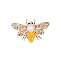 broche d'abeille, personnalité élégante et exquise personnalité femelle manteau de luxe collier pin pin pin austrian crystal support corsage accessoires