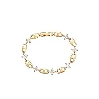 2014.jewelyr.luxe bracelet femme maille grain de café alterné plaqué or jaune 750/1000 3 microns