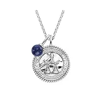 engelsrufer collier pour femme en argent 925 avec pierre de couleur 32020117, länge 42 + 4 + 4 cm, argent sterling, lapis lazuli