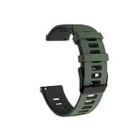 bracelet de rechange en silicone pour montre connectée coros pace 2 sport 42 mm correa (couleur : noir charbon, taille : pour corros pace 2)