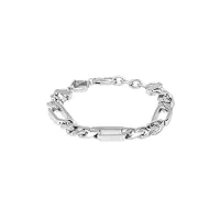 diesel bracelet pour homme en acier, longueur : 180-195mm, largeur : 11.5mm, hauteur : 5.5mm bracelet en acier inoxydable argenté, dx1351040