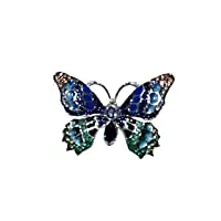 psvod 925 sterling silver beautiful women's jewelry email 35 * 25mm insecte romantique mignon avec broche papillon zircon cubique broche multicolore mode (size : r)