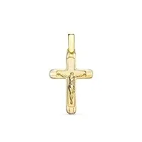 inmaculada romero ir croix pendentif christ pendant gold 18k unisexe 25 mm. arêtes de soulagement prêtes