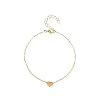 amdxd bracelet de cheville en or 750 - style bohème - pour femme - en or 18 carats - longueur : 21 cm - avec pochette cadeau, or jaune 18 carats (750), sans zircone