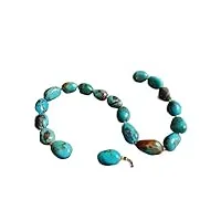 lkbeads rondelle turquoise naturelle de luxe 6-10 mm perles lisses 40,6 cm bracelet extensible en pierre d'énergie de guérison en cristal pour hommes et femmes taille réglable, free, gemstone,