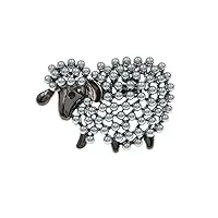 broches et pin's mignonnes perles broches de mouton pour femmes et hommes gris blanc animal casual party pins bijoux