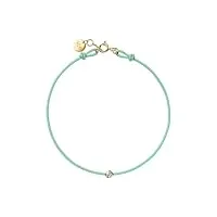 ice jewellery - diamond bracelet - cord aqua green (021103)
