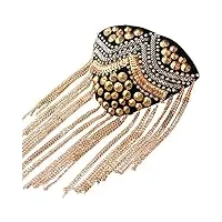 aquti broche d'épaule s strass bijoux tempérament résistant à l'usure pin vêtements décor (couleur : d, taille : 1), acier allié