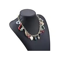 ondian collier fleur pour femmes, chaîne en pierre naturelle, bijoux de vacances, cadeaux de fête