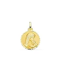 inmaculada romero ir mère amour maternelle médaille d'or 18k femme 18 mm. sculpté - personnalisable - enregistrement inclus dans le prix