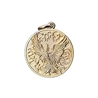 seidayee pendentif phoenix reborn from the flames - or 18 carats ou platine design unique et original pour hommes et femmes (or rose 18k s)