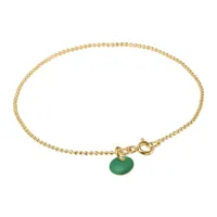 enamel ball chain petrol bracelets 18 ct. argent b16g-42-petrol-green - femme - 925 sterling silver