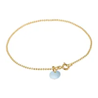 enamel ball chain icy blue bracelets 18 ct. argent b16g-69-icy-blue - femme - 925 sterling silver