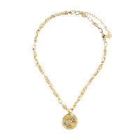 goossens collier à détail de médaille talisman libra - or