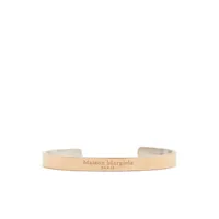 maison margiela bracelet poli à logo gravé - or