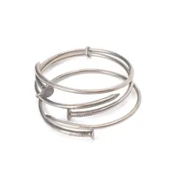 guidi 3 spiral sterling silver bracelet - argent