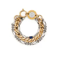in gold we trust paris bracelet chaîne à breloque logo - or