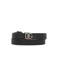dolce & gabbana bracelet à plaque logo - noir