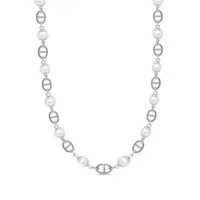 nialaya jewelry collier en chaîne à perles d'eau douce - argent