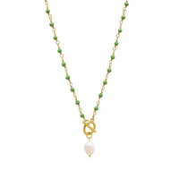 nialaya jewelry collier à perle pendante - vert