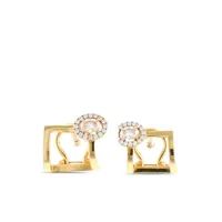 messika boucles d'oreilles glam'azone en or rose pre-owned