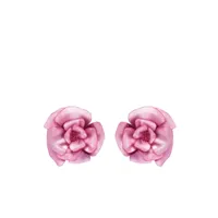 oscar de la renta boucles d'oreilles gardenia plexi - rose