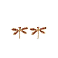 oscar de la renta boucles d'oreilles dragonfly serties de cristaux