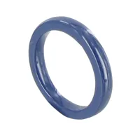 bague anneau de céramique bleue - 3mm - taille 52