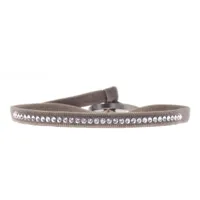 bracelet tissu marron cristaux swarovski a31586