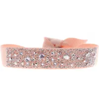 bracelet tissu rose cristaux swarovski a39570