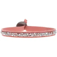 bracelet tissu rose cristaux swarovski a24942