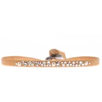 bracelet tissu orange cristaux swarovski a36710