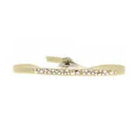 bracelet tissu beige cristaux swarovski a37676