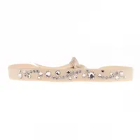 bracelet tissu beige cristaux swarovski a33012